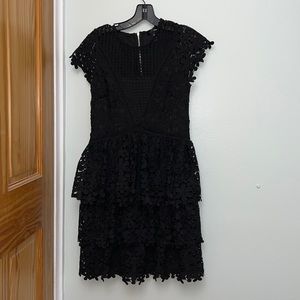 Aqua black lace dress worn only once, in perfect condition